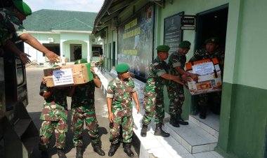 Kodim Pekalongan Kirim Bantuan Untuk Korban Bencana Alam Cianjur