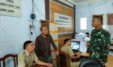 Babinsa Bersinergi Dengan Perangkat Desa