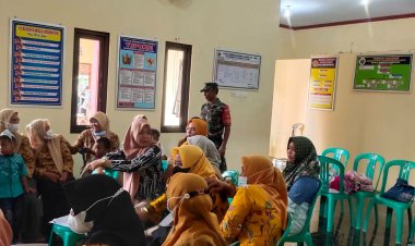 Upaya Atasi Stunting, Babinsa Ambokembang Monitoring Kegiatan Penyuluhan Ketahanan Gizi