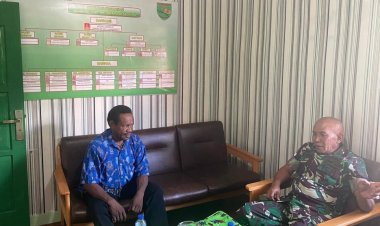 Danramil Jayapura Selatan Terima Kunjungan Kepala Suku Pegunungan