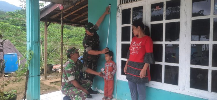 Babinsa Melaksanakan Pendampingan Pelayanan Posyandu