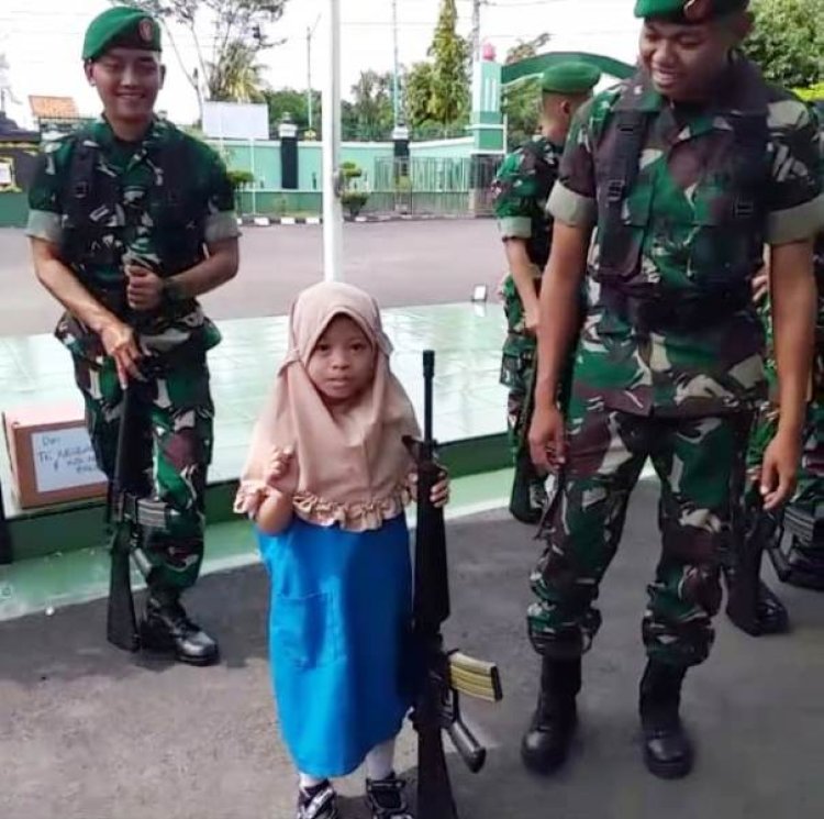 Kebersamaan Anak Usia Dini Dengan TNI