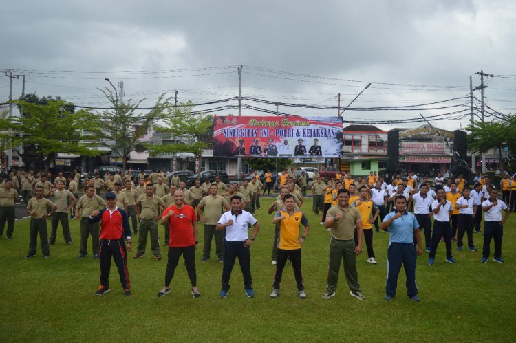 Olahraga Bersama, Bentuk Sinergitas TNI-Polri & Kejaksaan di Tegal