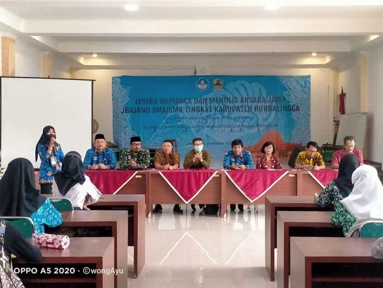 MGMP Bahasa Jawa SMA-SMK Purbalingga Gelar Lomba Membaca dan Menulis Aksara Jawa
