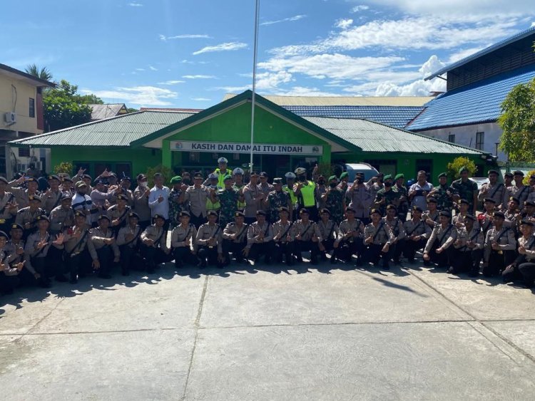 Apel Gabungan Wujud Sinergitas TNI Polri di Jayapura Selatan