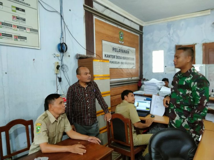 Babinsa Bersinergi Dengan Perangkat Desa