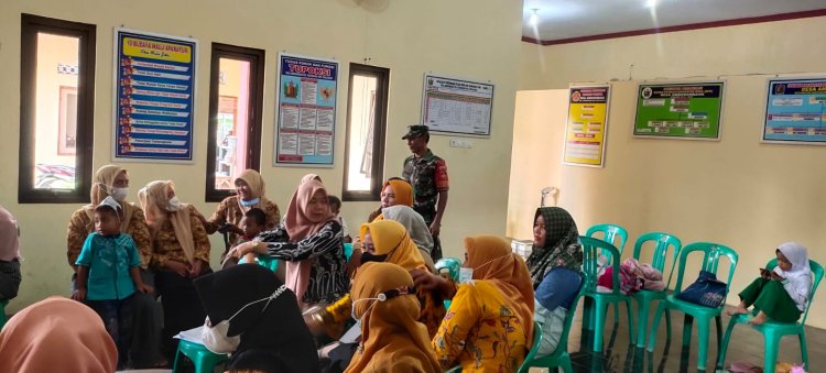 Upaya Atasi Stunting, Babinsa Ambokembang Monitoring Kegiatan Penyuluhan Ketahanan Gizi