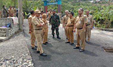 Danramil Dampingi Peninjauan Lokasi Launching Desa Anti Korupsi
