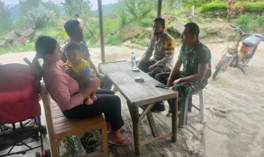 Jalin Silaturahmi Babinsa Bersama Bhabinkamtibmas 