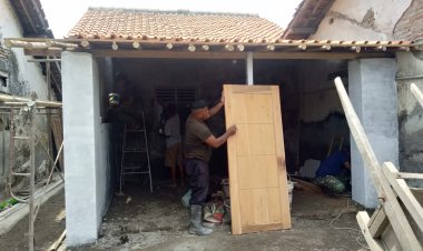 Melalui Program Babinsa Masuk Dapur, Pekerjaan Rumah Ibu Sutani RTLH Masuk 80 %