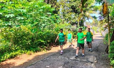 Olahraga pagi guna menjaga fisik untuk mendukung tugas di lapangan