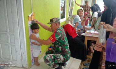 Wujudkan Balita Sehat Bebas Stunting Babinsa Dampingi Pelaksanaan Posyandu