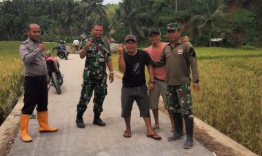 Wujudkan Kemanunggalan, Koramil Pekuncen Gelar Karya Bakti TNI