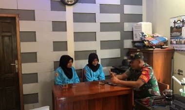 Komsos Babinsa Dengan Anak Sekolah PKL SMK Muhammadiyah Karangkobar