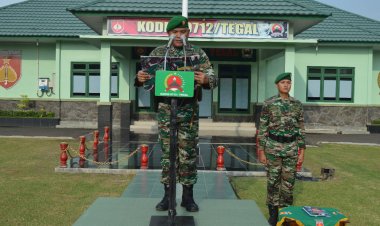 Dandim Tegal Bacakan Amanat Hari Infanteri TNI AD ke-77 tahun 2022