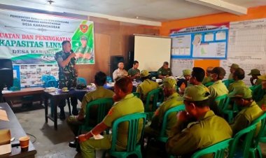 Mewakili Danramil Babinsa Hadiri Peningkatan Kapasitas Linmas Desa Karangkobar