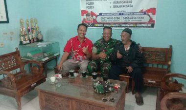 Tingkatkan Sinergitas Wilayah Danramil Jalin Komsos Dengan Kepala Desa Ambal