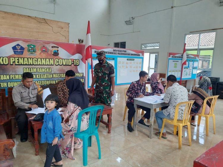 Babinsa Bersama Bhabinkamtibmas Pendampingan Penyaluran BLT DD 