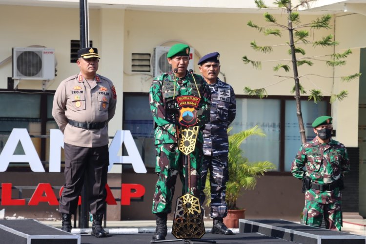 TNI-Polri Kabupaten Cilacap Laksanakan Apel Bersama Sinergitas Untuk Bangsa