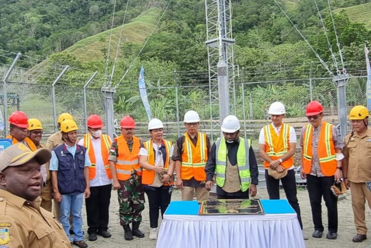 Peresmian Tower BTS Non 3T Oleh BAKTI Kementerian Komunikasi dan Informasi Republik Indonesia di Wilayah Koramil Sentani