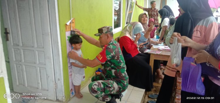 Wujudkan Balita Sehat Bebas Stunting Babinsa Dampingi Pelaksanaan Posyandu