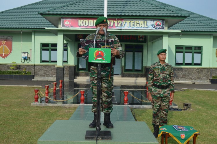 Dandim Tegal Bacakan Amanat Hari Infanteri TNI AD ke-77 tahun 2022