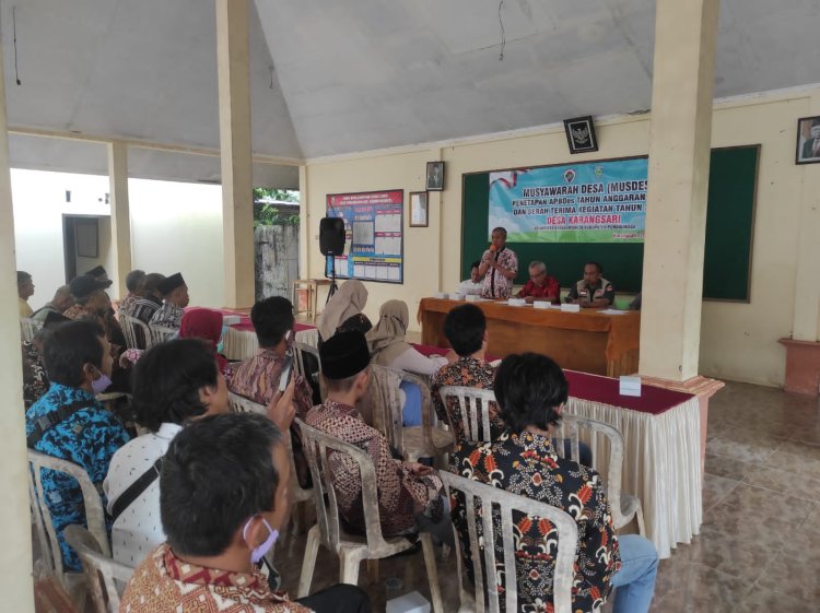 Musdes Penetapan APBDes 2023 Desa Karangsari Berjalan Sesuai Prokes