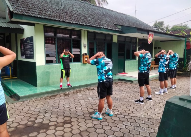 Koramil Somagede Menjaga Kesehatan Dan Kebugaran Prajurit