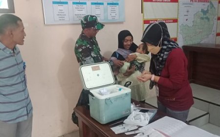 Wujudkan Balita yang sehat Babinsa Dampingi Kegiatan Posyandu Balita