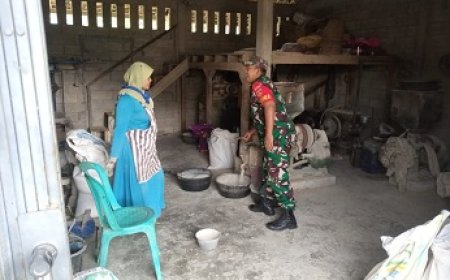 Komsos Sekaligus Pengecekan Stok Beras Penggilingan Padi