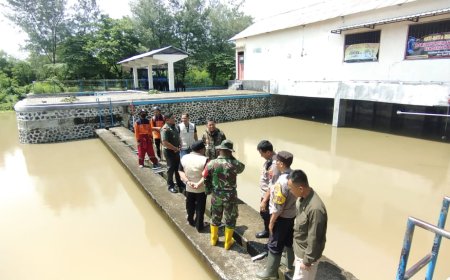 Dandim 0712 Tegal Tinjau Lokasi Banjir di Kecamatan Sumurpanggang