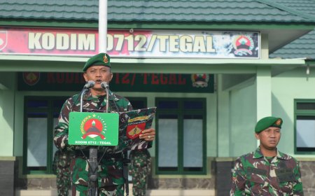 Kodim 0712 Tegal Gelar Upacara Hari Senin