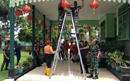 Kodim Purbalingga Dipenuhi Ornamen Imlek