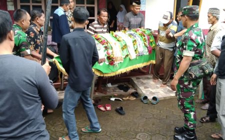 Koramil 09 Susukan Turut Hadir Dalam Acara Pemakaman Purnawirawan Tni 