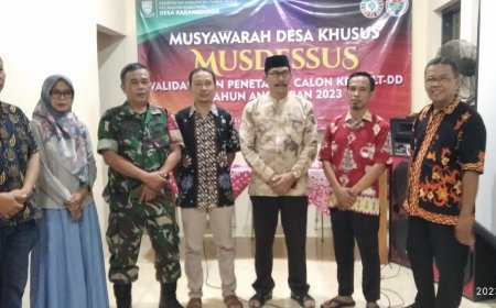 Babinsa Karangduren Hadiri Musdessus Penetapan APBDes Tahun 2023