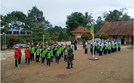 Babinsa Koramil 19 Bumijawa Latih PBB Pelajar Mts SA Attholilibiyah