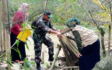 Stop Buang Air Besar Sembarangan Babinsa Dampingi Kegiatan Verifikasi ODF