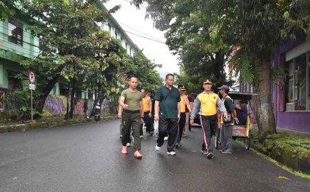 Kodim 0704 Menyelenggarakan Olahraga Senam SKJ 88 dan Jalan Sehat Bersama Polres dan FKPD Kabupaten