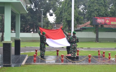 Kodim 0712 Tegal Gelar Upacara Hari Senin