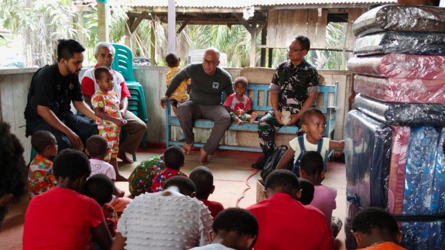 Kunjungan Kasih Ke Panti Asuhan Syalom Dandim Jayapura Berikan Santunan