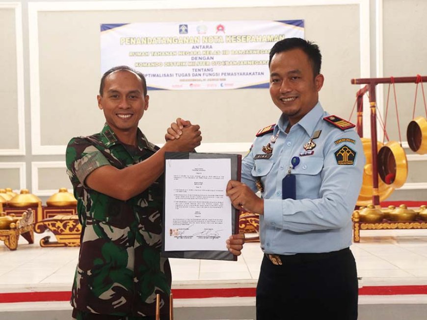 Kodim 0704 Banjarnegara dan Rumah Tahanan Negara Kelas IIB Banjarnegara Resmi Kerjasama