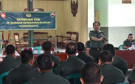 Kodim 0704 Banjarnegara Bekerjasama dengan Denkesyah 04.04.01 Purwokerto Dalam Rangka Serbuan EKG