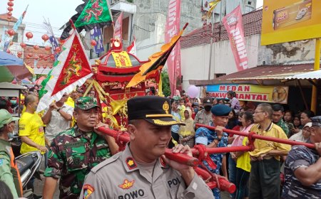 Kodim 0712 Tegal Amankan Kirab Gotong Toa Pe Kong Cap Go Meh