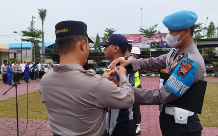 Dandim 0712 Tegal Hadiri Apel Gelar Pasukan Operasi Keselamatan Lalu Lintas Candi 2023