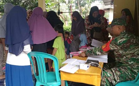 Dukung Balita Sehat Babinsa Melaksanakan  Pendampingan Giat Posyandu