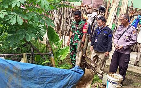 Babinsa Koramil 14 Madukara Dampingi Tim Verivikasi Drai Kecamatan