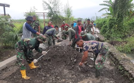 Progres Karya Bakti TNI Kodim 0712 Tegal Capai 50 Persen