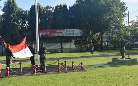 Kodim 0712 Tegal Gelar Upacara Mingguan