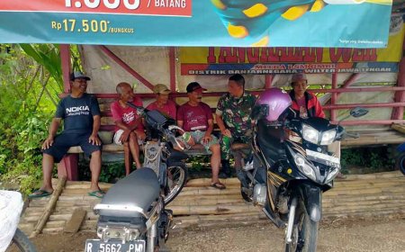 Jaga Kamtibmas di Wilayah Babinsa Komsos Dengan Tukang ojek