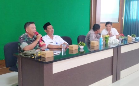 Babinsa Tegal Barat Kodim Tegal Hadiri Pertemuan Lintas Sektoral Puskesmas